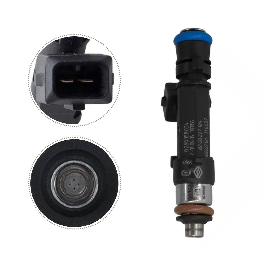 Bico Injetor Remanufaturado Bosch 0280158034 Logan Sandero Duster 1.4/1.6 Flex - Bravos Peças