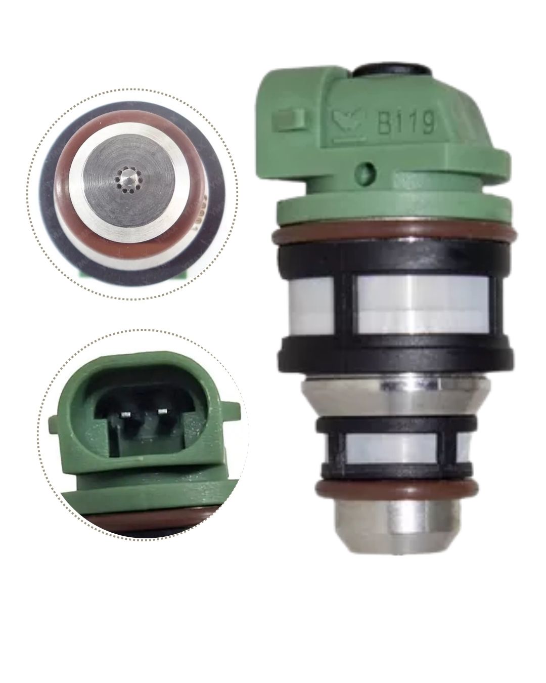 Bico Injetor Monoponto Verde IWM50001 Magneti Marelli Fiat Uno Palio Gol Escort Clio SPI - Bravos Peças
