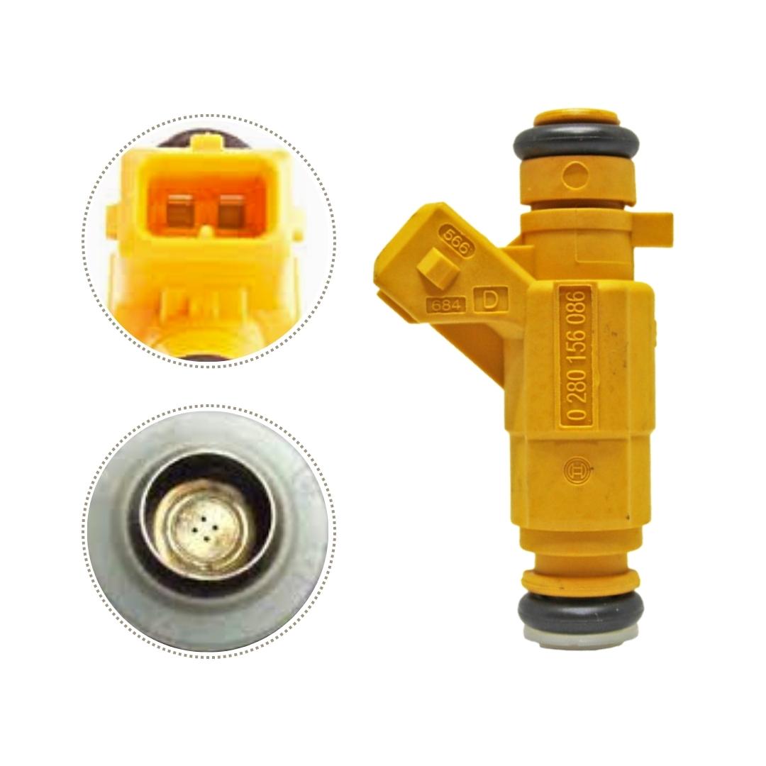 Bico Injetor Remanufaturado Bosch 0280156086SN Gol Fox 1.0 8V Flex - Bravos Peças