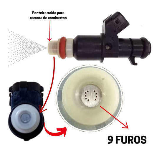 Bico Injetor Honda Fit/Civic/Crv (9 Furos)16450-RNV-M01