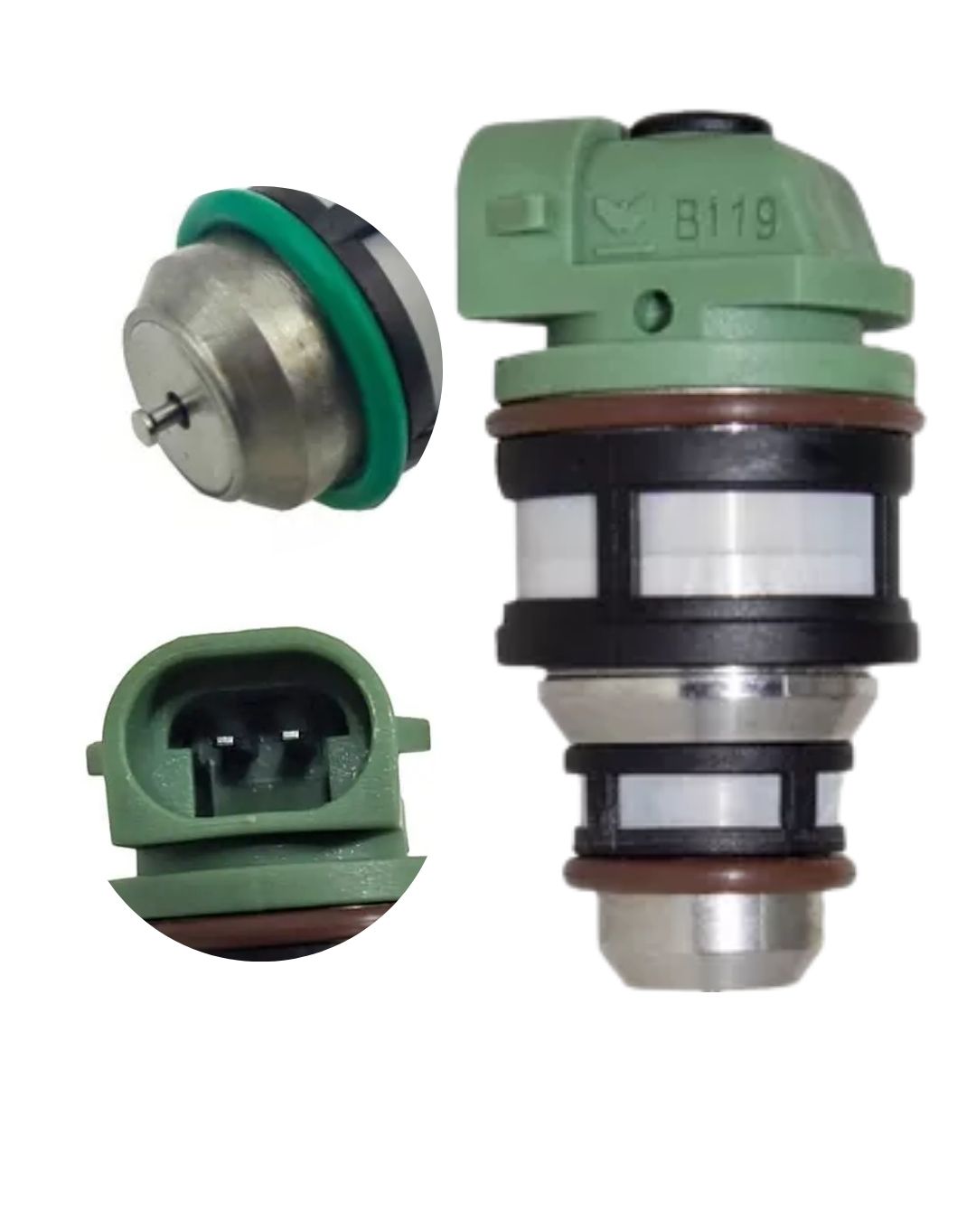 Bico Injetor Monoponto Verde IWM50001A Magneti Marelli Fiat Uno Palio Gol Escort Clio SPI - Bravos Peças